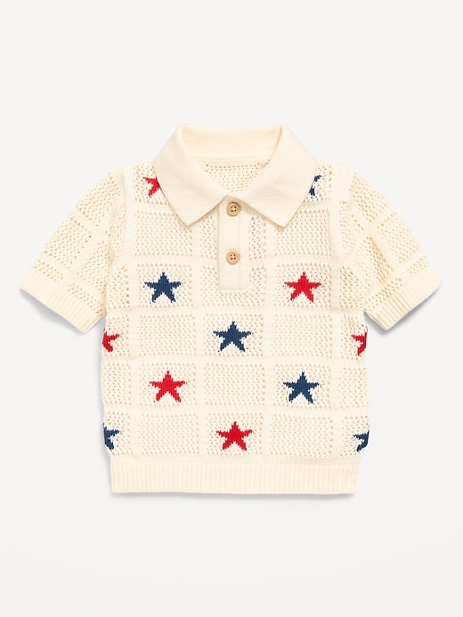 Image number 1 showing, Short-Sleeve Sweater-Knit Polo for Baby