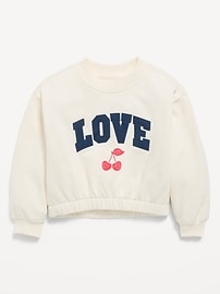 Image number 1 showing, Long-Sleeve Graphic Sweatshirt for Toddler Girls