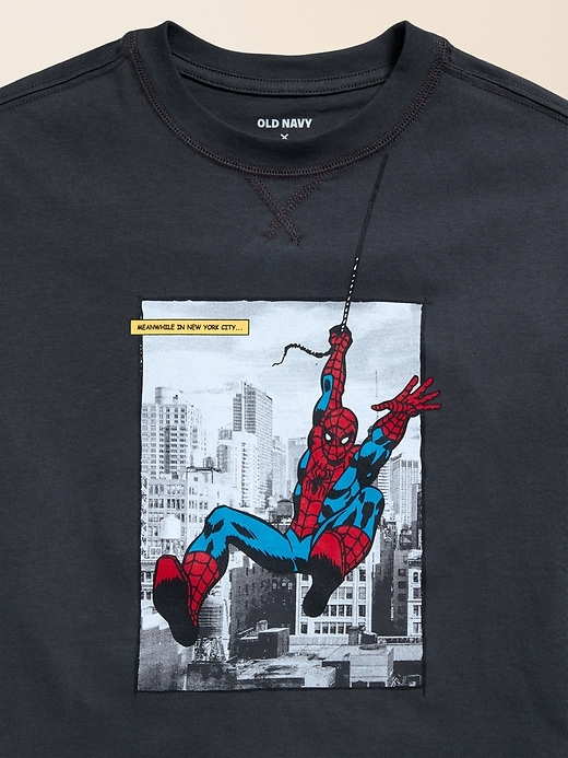 Image number 6 showing, Old Navy x Marvel Spider-Man Oversized Graphic T-Shirt for Boys