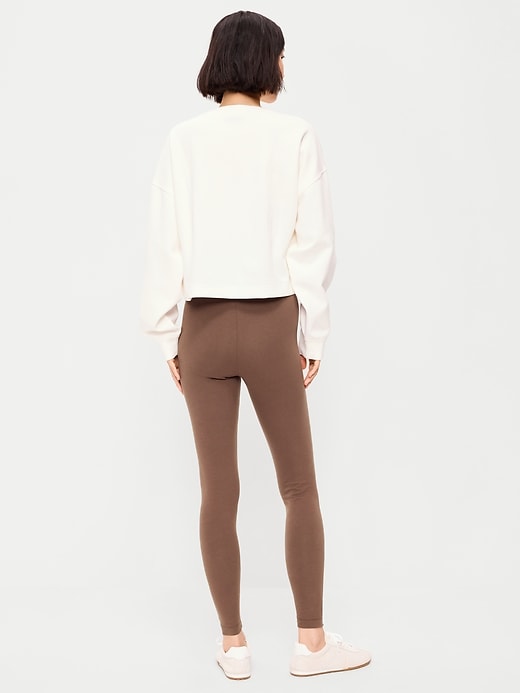 Image number 3 showing, High-Waisted Jersey Fashion Layering Leggings