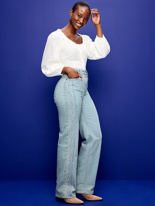 Curvy Extra High-Waisted Wide-Leg Jeans