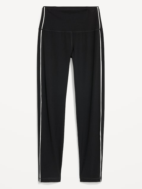 High-Waisted StudioSmooth 7/8 Side-Striped Leggings