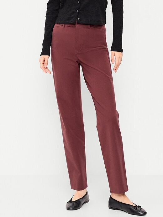 Image number 2 showing, High-Waisted Pixie Straight Pants