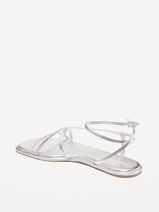 Image number 4 showing, Strappy Faux-Leather Sandals
