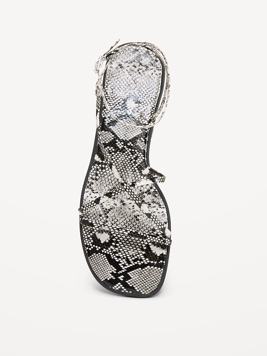 Image number 2 showing, Strappy Faux-Leather Sandals