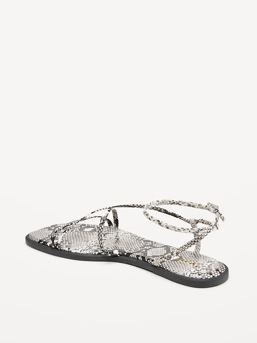 Image number 4 showing, Strappy Faux-Leather Sandals