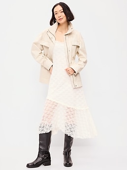 Cinched-Waist Satin Utility Jacket - image 3