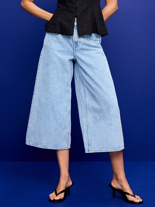 Image number 2 showing, Mid-Rise Baggy Cropped Jeans