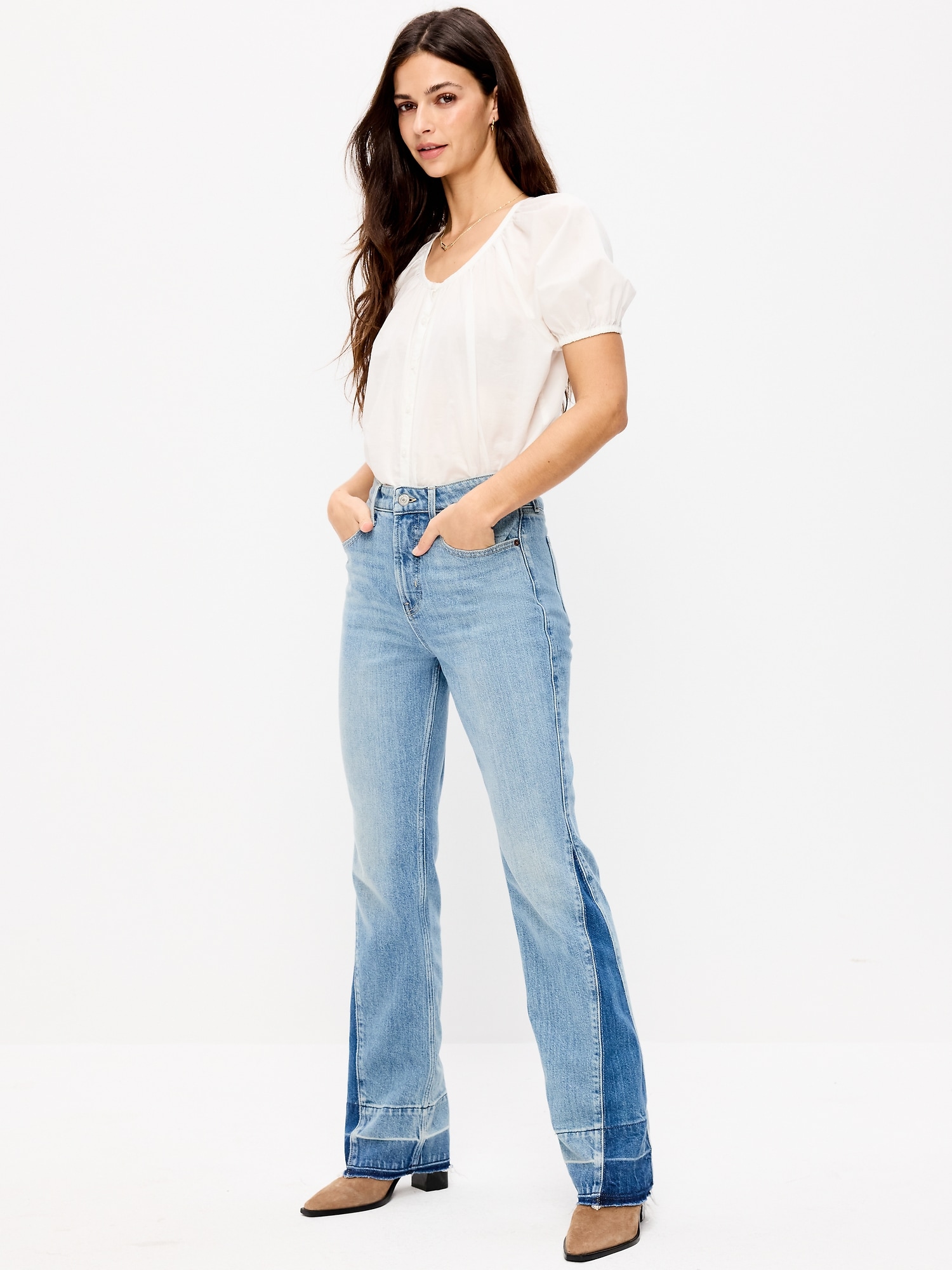 Extra High-Waisted Boot-Cut Jeans