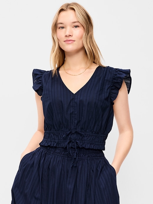 Image number 5 showing, Flutter-Sleeve Crop Top