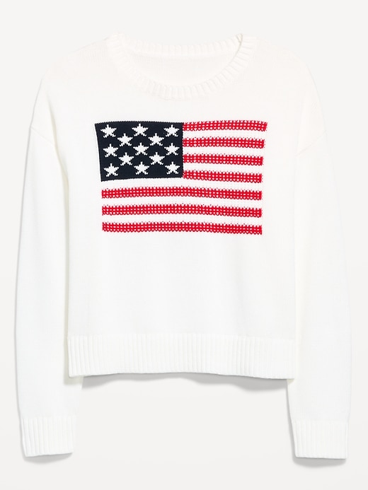Image number 4 showing, Long-Sleeve Flag Sweater
