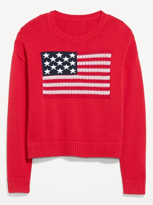 Image number 4 showing, Long-Sleeve Flag Sweater