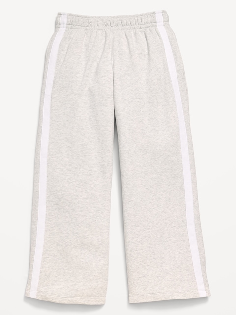 Baggy French-Terry Straight-Leg Retro Sweatpants for Girls