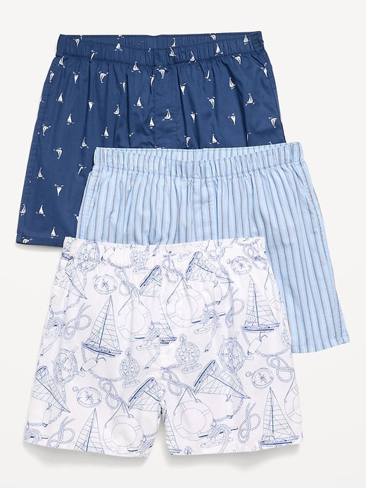 Image number 1 showing, 3-Pack Soft-Washed Boxer Shorts -- 3.5-inch inseam