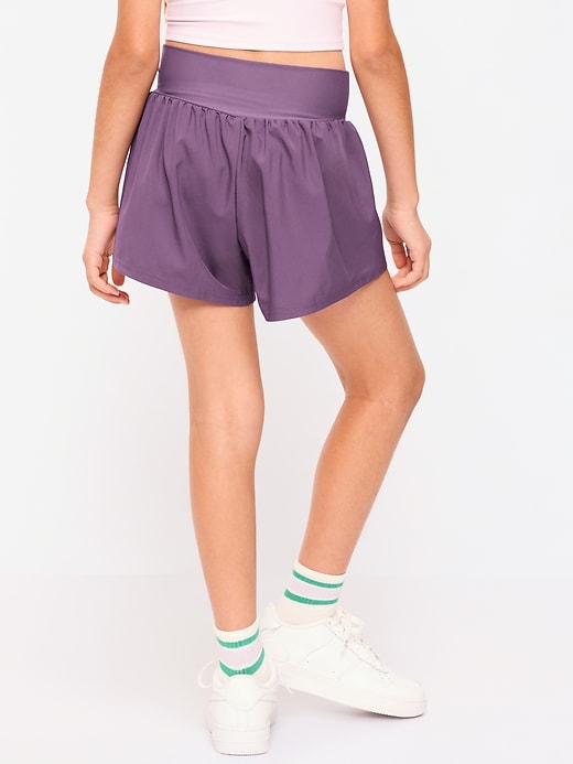 Image number 2 showing, High-Waisted StretchTech Performance Shorts for Girls