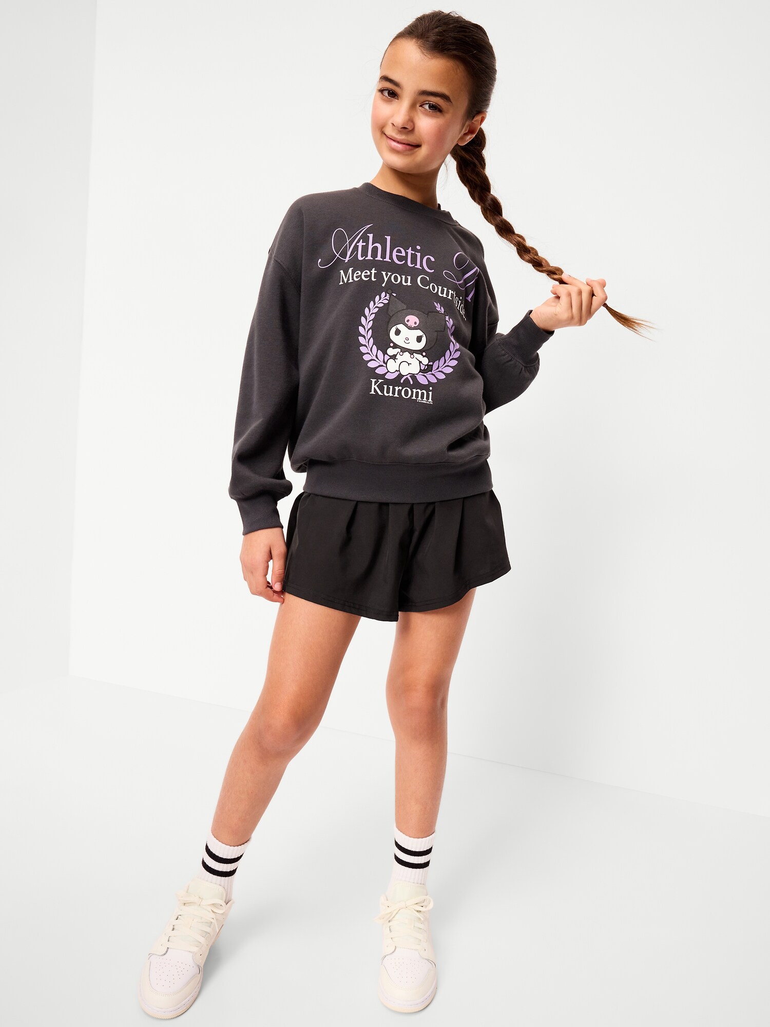 Шорты Old Navy High-Waisted StretchTech Performance Shorts для девочек, цвет: Чёрный — фото 3