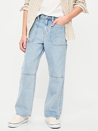 Image number 1 showing, Baggy Carpenter Utility Jeans for Boys