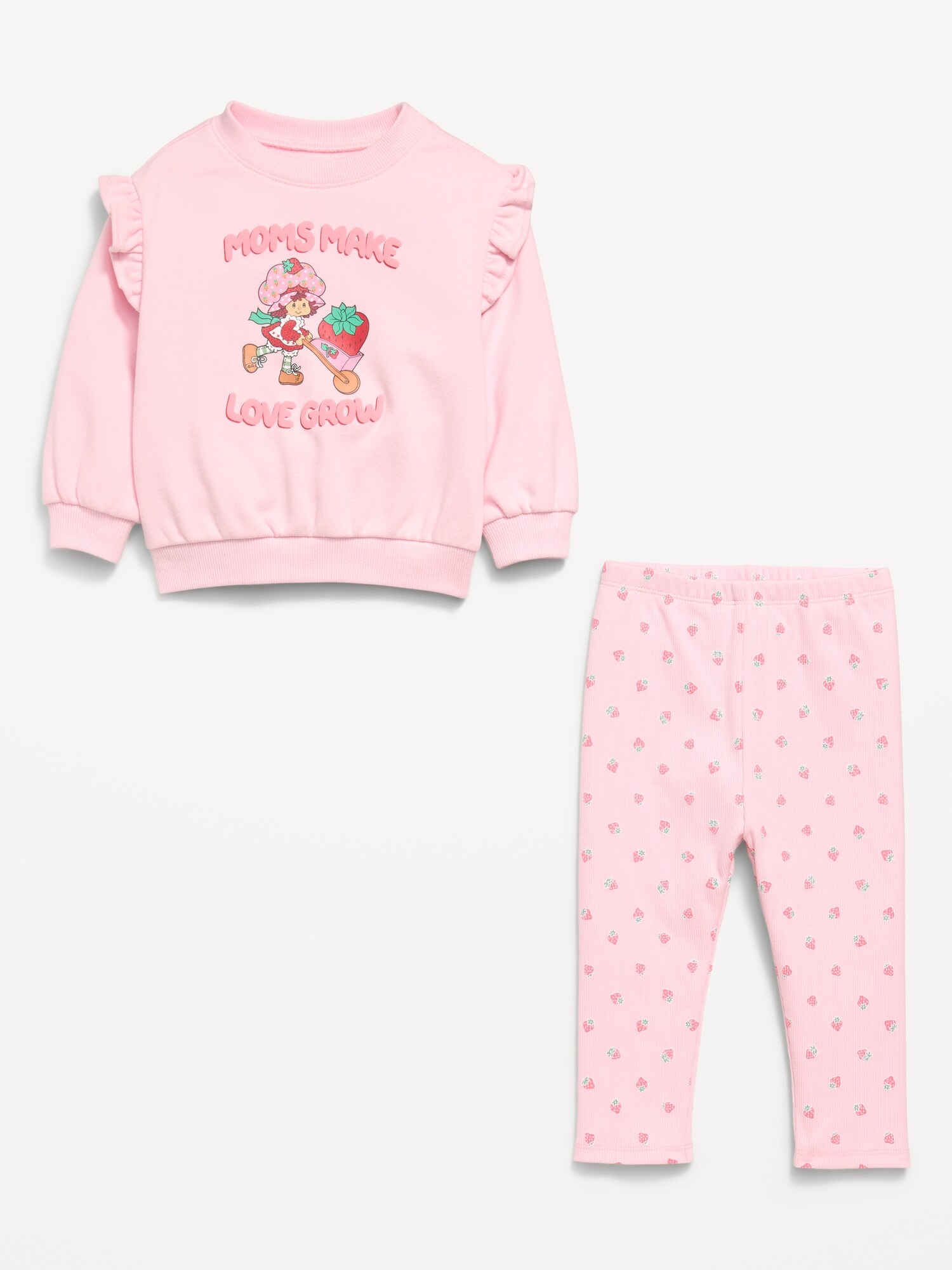 Комплект Old Navy Strawberry Shortcake™ Sweatshirt and Leggings Set для малышей, цвет: Клубничный — фото 2