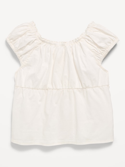 Image number 3 showing, Fitted Button-Front Poplin Top for Girls