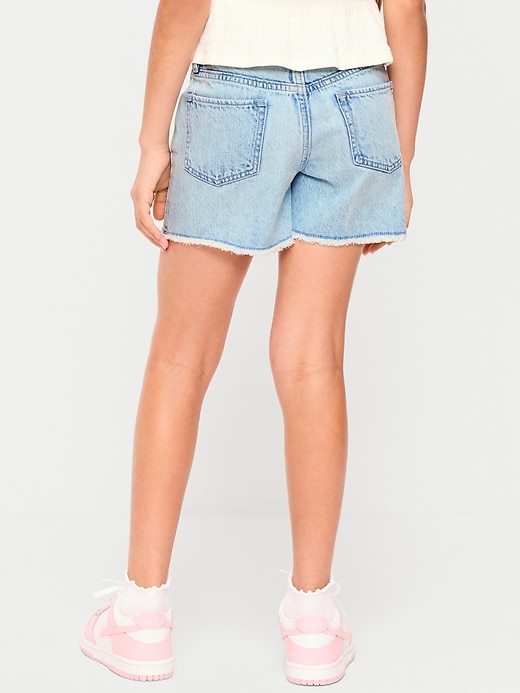 Image number 2 showing, High-Waisted Printed Frayed-Hem Jean Shorts for Girls