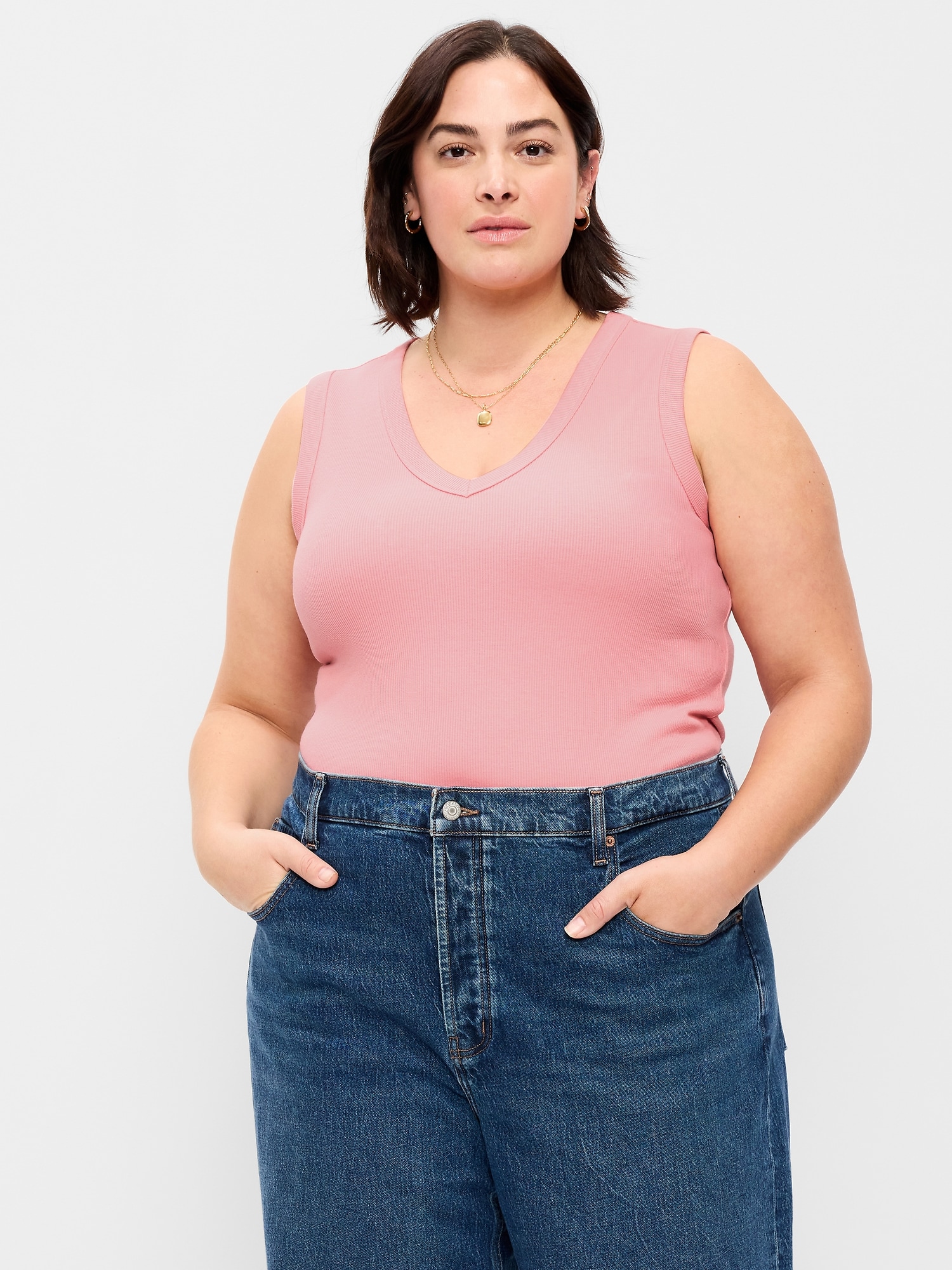 Snug Crop V-Neck Tank Top