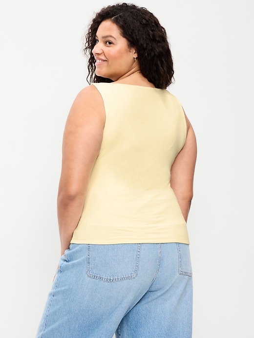 Image number 8 showing, Hug Double-Layer Boat-Neck Top