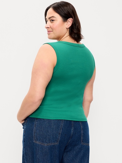Image number 8 showing, Snug Crop V-Neck Tank Top