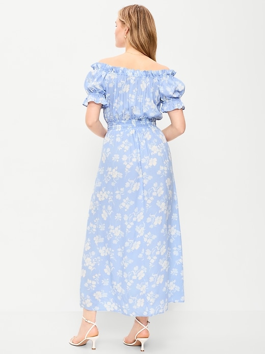 Image number 8 showing, Off-The-Shoulder Boho Maxi Dress