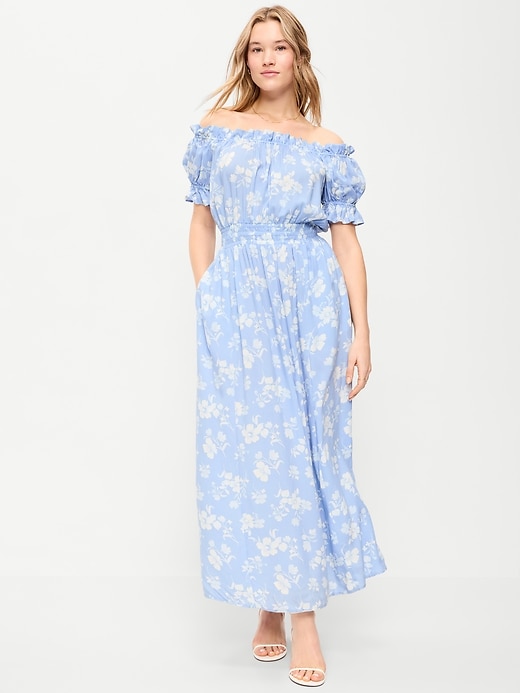 Image number 7 showing, Off-The-Shoulder Boho Maxi Dress