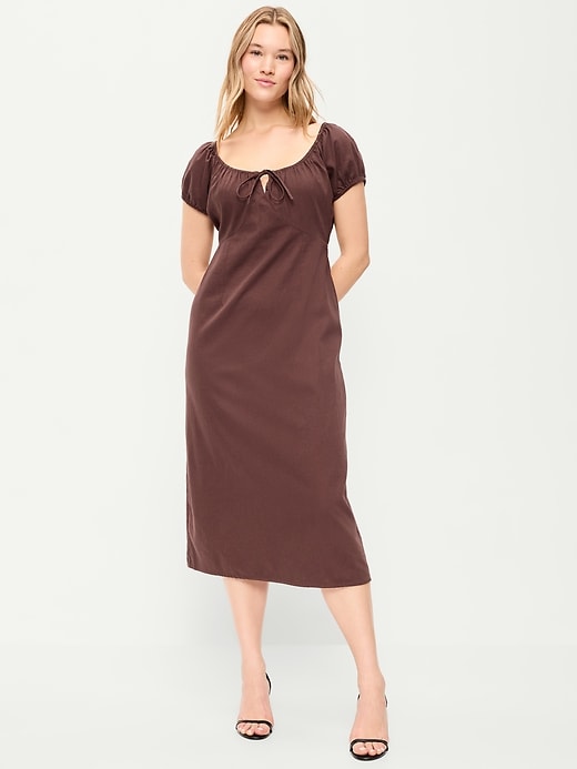 Image number 6 showing, Short-Sleeve Scoop-Neck Midi Dress