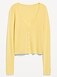 Long-Sleeve Cropped V-Neck Cardigan - image 2