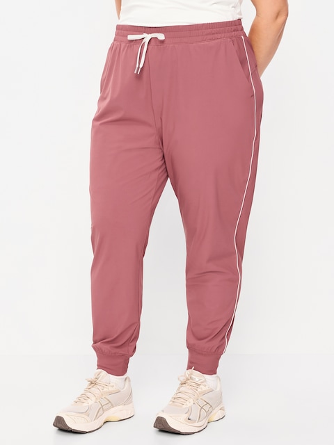 High-Waisted Side-Striped SleekTech Jogger