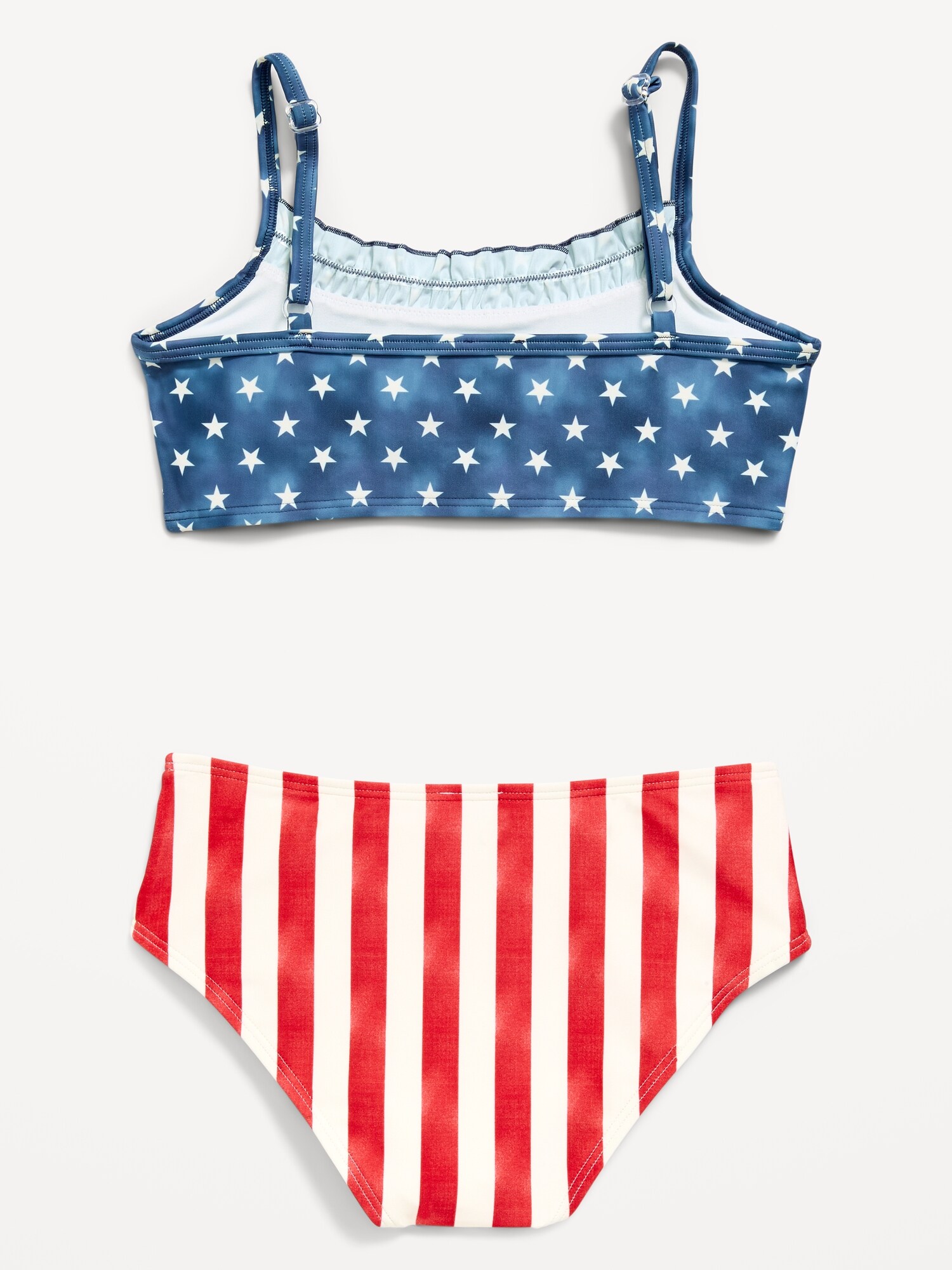 Комплект бикини для детей, крой бикини, оборки — Old Navy, цвет: Americana — фото 2