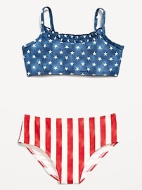 Image number 1 showing, Ruffle-Trim Bikini Swim Set for Girls