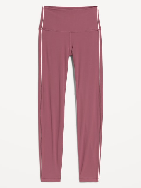 High-Waisted StudioSmooth 7/8 Side-Striped Leggings