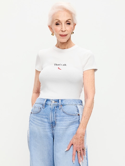 Image number 1 showing, Old Navy x The Devil Wears Prada Snug Crop T-Shirt