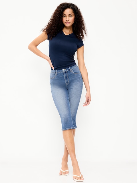 High-Waisted Wow Capri Jeans