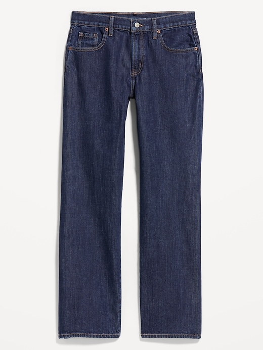 Image number 1 showing, Low-Rise Loose Straight Jeans