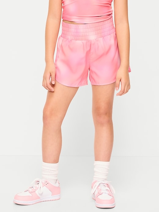 Image number 1 showing, High-Waisted Dolphin-Hem Run Shorts for Girls
