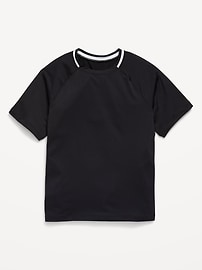 Image number 1 showing, Short-Sleeve Textured Mesh Performance T-Shirt for Boys