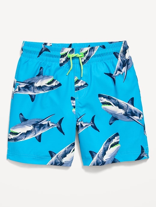 Image number 1 showing, Printed Swim Trunks for Boys