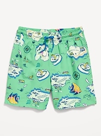 Image number 1 showing, Printed Swim Trunks for Boys