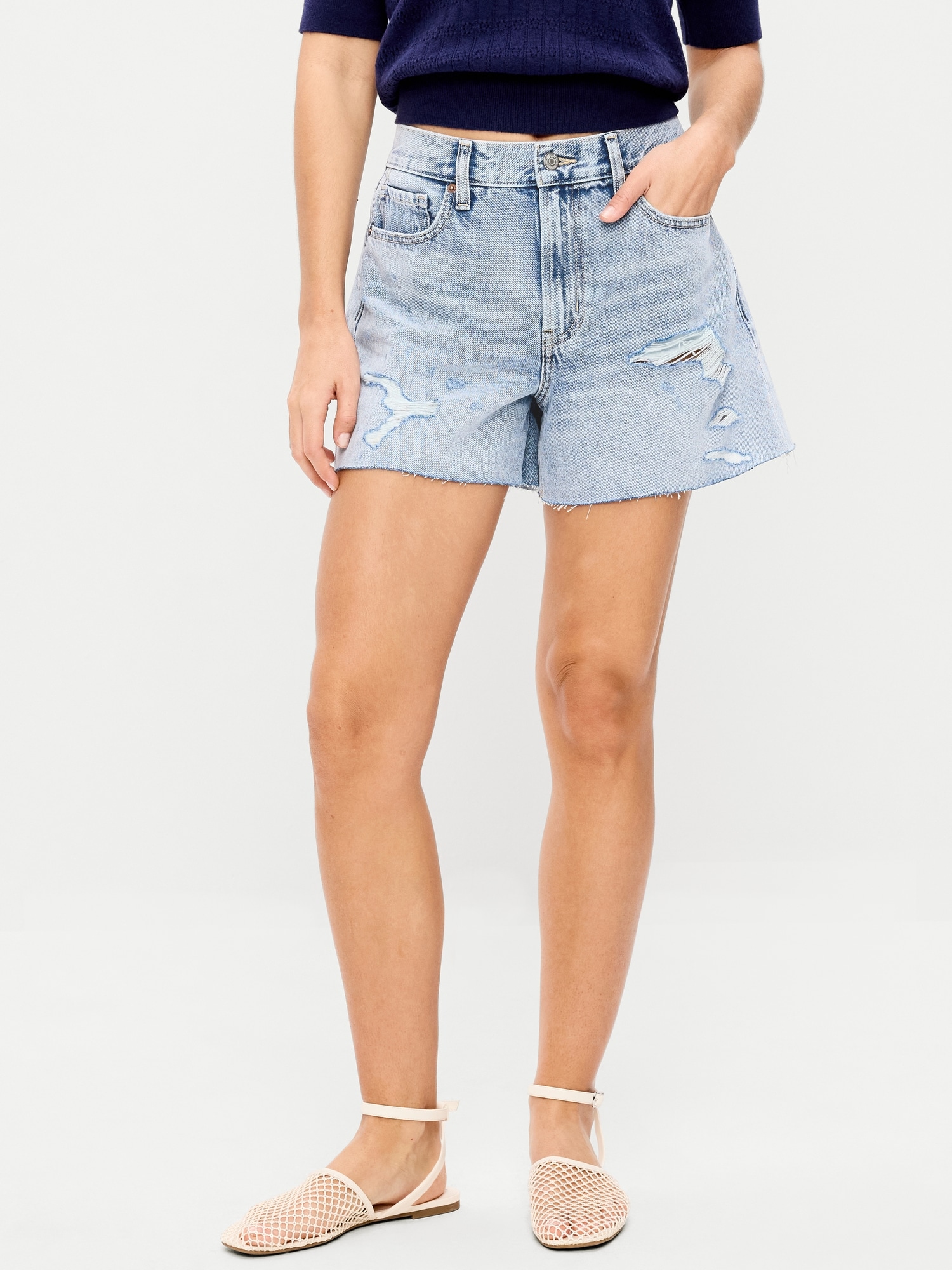 High-Waisted OG Cut-Off Jean Shorts - 4-inch inseam