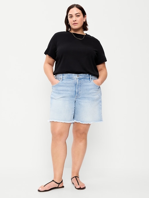 Image number 5 showing, High-Waisted OG Jean Cut-Off Shorts -- 7-inch inseam