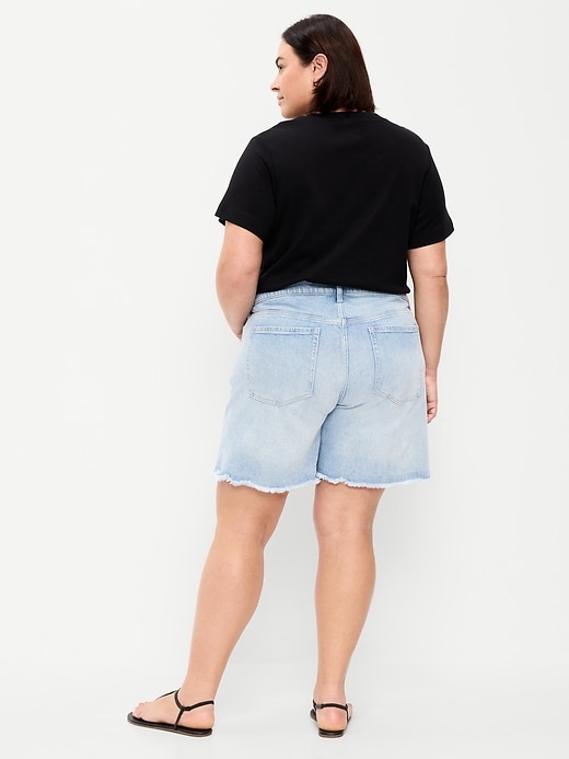 Image number 6 showing, High-Waisted OG Jean Cut-Off Shorts -- 7-inch inseam