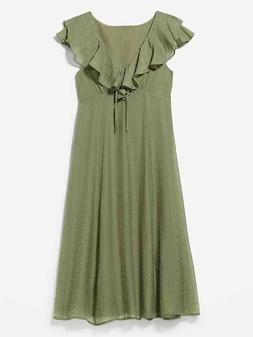 Image number 4 showing, Ruffle-Sleeve Fit & Flare Midi Dress