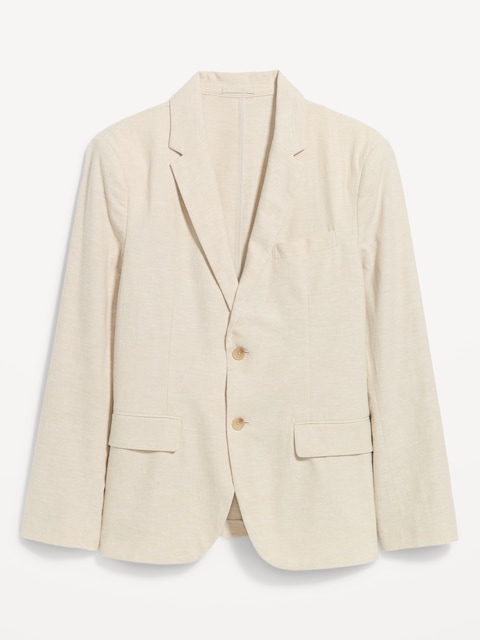Relaxed Unlined Linen-Blend Blazer