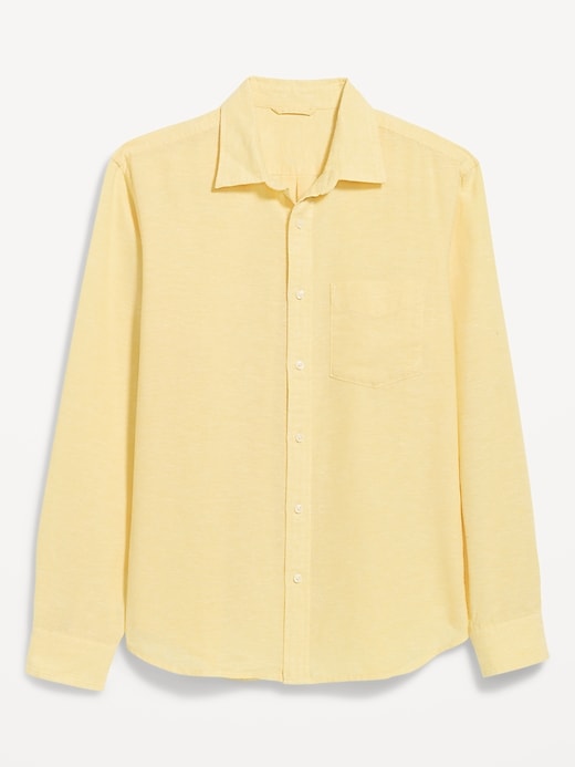 Image number 4 showing, Classic Fit Linen-Blend Shirt