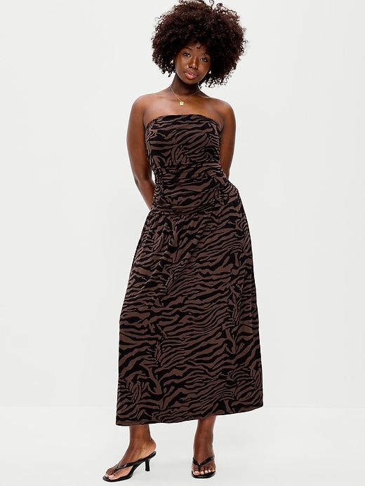 Image number 7 showing, Fit & Flare Drop-Waist Maxi Tube Dress