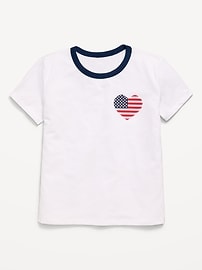 Image number 1 showing, Softest Heart-Pocket T-Shirt for Girls